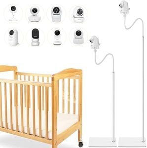 iTODOS Baby Monitor Floor Stand Holder for Infant Optics DXR-8 Pro,Motorola, Arlo,VAVA,Owlet,Vetch Baby Monitor,Keep Baby Away from Touching,More Safety