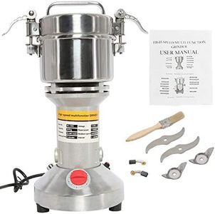 YaeMarine Grain Mill Grinder 300g Grain Grinder 110V Electric Herb Cereal Mill Portable for Household Commercial Improvement Flour Powder High Speed Machine
