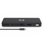 QZ Thunderbolt 4 Dock, 8K 60Hz, Triple Display, 15 in 1, 40 Gbps, External Power 150W, Certified Thunderbolt 4 Docking Station for Next Gen Office Work Stations [Aluminum] [incl Thunderbolt 4 Cable]