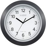 La Crosse Technology 12" Analog Wall Atomic Clock, Black, Pack of 1