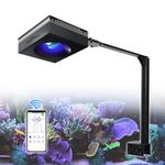 PopBloom RL90 Full Spectrum Marine LED Aquarium Light Reef Aquarium Lamp 24" 2ft Fish Tank Light WiFi Control 4 Channels with Mounting Arm Kit (100W RL90 Full Spectrum (Black))