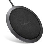 Spigen Wireless Charger, Fast Charge Qi Certified 10W Leather Charging Pad for iPhone 12 Pro Max 11 X XR XS SE 2020 8 Plus Galaxy S21 S20 FE Note 20 Ultra 10 Z Fold AirPods Pro [Adapter Not Included]