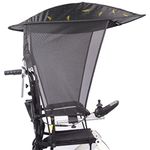 Joyfitness Sunshade Cover for Electric Wheelchair Universal Umbrella Canopy Awning, Wheelchair Poncho Raincoat Fit for Most Wheelchairs Accessories,Transparent PVC Cloth