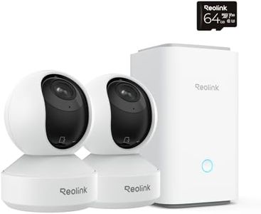 Reolink Home Hub mit 64GB microSD-Karte + 2X E1 Zoom, 4K PTZ WLAN Überwachungskamera Innen, 2,4/5 GHz Wi-Fi 6, Babyphone mit Kamera, 3X Optischer Zoom, Auto-Tracking, Mensch/Haustier/Schreierkennung