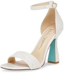 Betsey Johnson Women's Dani Heeled Sandal, Pearl, 10