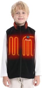 Venustas Kids Heated Fleece Vest with 7.4V Battery Pack Included, Warmer Youth Electric Heating Vest for Boys & Girls