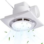 yanliangvich Bathroom Exhaust Fan with Light, 8 Inch Bathroom Ventilation Fan, 110 CFM 1.0 Sones Quiet Exhaust Fan For Home, Exhaust Ventilation Fan Light Combo Ceiling Mount