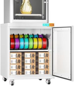 180L Mobile 3D Printer Enclosure with Wheels & Dehumidifier, All-in-One Workstation with 40-Spool Sealed Dry Cabinet & Active Humidity Control (25% RH) for PLA ABS PETG Nylon