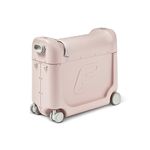 Stokke JetKids BedBox, Pink Lemonade - Kid's Ride-On Suitcase & in-Flight Bed - Help Your Child Relax & Sleep on The Plane - Approved by Many Airlines - Best for Ages 3-7