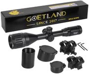 Goetland Rifle Scope 3-9x50 Red Green Illuminated Mil Dot SFP Optics Mounting Rings Sunshade for Airsoft Rifle