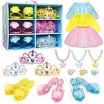 Meland Princess Dress Up for Girls,Princess Shoes with Skirts,Princess Toys for Girls Age 3,4,5,6 Gift for Birthday Christmas