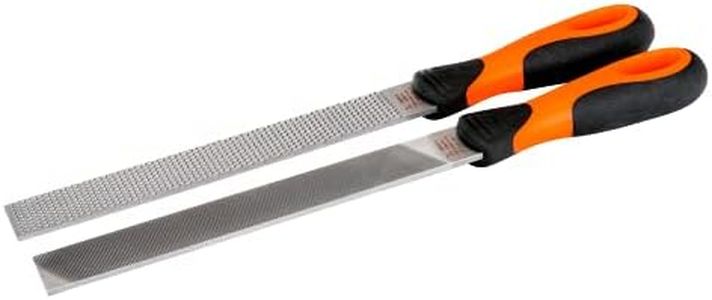 Bahco Ergo Homeowner's Wood and Metal Files with Two-Component Handle, 200 mm Length