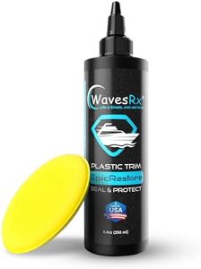 EpicRestore Marine Plastic Trim Restorer & Vinyl Protectant | Black Plastic Restorer for Boats & PWC | Ceramic Coating UV Protection & Boat Vinyl Cleaner for Marine Use – 8.4 fl oz Seals & Protects