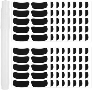 YBEATY 300 PCS Eye Black Stickers Self-Adhesive Baseball Football Softball Under Eye Black Strips Breathable Eye-Strips with 1Pcs White Pencil for Sport Game Day Themed Birthday Party Supplies