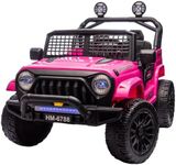 24V 2 Seater Ride On Car,Electric Car for Kids,Ride on Toys,Kids Cars with Parent Remote Control, 3 Speeds Adjustable, Bluetooth, Spring Suspension, AUX Port(Black, 24V-2Seater)