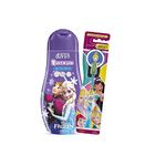 DUVON Disney Buy 1 Frozen Arctic Fresh Kids Body Wash 250 ml (Paraben & Sulphate Free, Dermatologically Tested, Sensitive Skin Friendly) & Get 1 Cinderella Kids Toothbrush worth Rs 99 Free | Girls | For 3+ Years