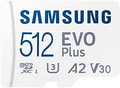 SAMSUNG EVO Plus w/ SD Adaptor 512GB Micro SDXC, Up-to 130MB/s, Expanded Storage for Gaming Devices, Android Tablets and Smart Phones, Memory Card, MB-MC512KA/AM, 2021