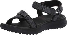 Skechers Women's 600 Spikeless Golf Sandalen Shoe, Black, 4 UK