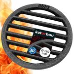 KOTARBAU 5907465917032 Kaminrost Fireplace Grate, Black, Ø 18 cm