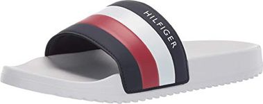 Tommy Hilfiger Men's Rozi Slide Sandal, White, 11