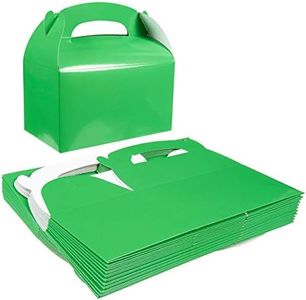 Best Paper Greetings 24-Pack Green Gable Boxes - Green Party Boxes for Kids Birthday, Party Favors, Candy, Goodies, Treats (6.2x3.5x3.6 In)