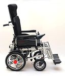 ESLEH MASTER Carbon Steel Electric Wheelchair | Foldable Electromagnetic Brakes Wheelchair | Lightweight Electric Wheelchair | Adjustable Detachable Footrest | Suitable for Elderly People