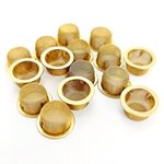 Metal Steel Pipe Screen Conical Mesh Filters Bowl Gauzes for Crystal Tobacco Pipe 16mm Brass Color(10PCS)