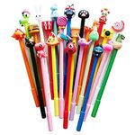 24 pack Black Erasable Pens Kawaii Cute Cartoon Gel Ink Pens Assorted Style Writing Pens for Birthday Present School Prize Student Gift Fun Girl Pens (erasable black)