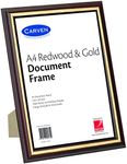 CARVEN QFWDRDWA4 Document Frame, Redwood, Gold A4