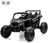 24V Ride On UTV Car, Battery Powered Electric Vehicles, Kids UTV with Remote Control, Spring Suspension,200W Motor, Metal Frame, USB, Music, LED Lights, Ride On Toy for Kids