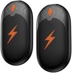 Hand Warmers Rechargeable 2 Pack, Electric Handwarmers Portable Pocket Heater, Reusable Hand Warmer 2 in 1, 3 Levels Heat, Up to 24 hrs, Double-Sided Heating USB Warmers for Winter Gift - Black