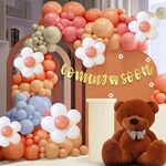 Party Propz Rubber Baby Shower Decoration Items - Pack Of 66 Pcs Baby Shower Decorations Kit Mom To Be Decoration Items Set Coming Soon Banner For Photoshoot Baby Shower Banner Balloons, Multicolor