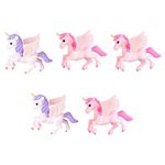 Toddmomy 5pcs Unicorn Miniature Unicorn Figurines Fairy Garden Dollhouse Micro Landscape Ornaments Unicorn Animal Figures Model Cake Toppers for DIY Terrarium Crafts Ornament Random Color