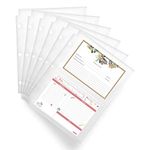 Rubex Recipe Card Protectors 4x6, Recipe Card Sleeves for Mini Binders, Recipe Book Pocket Page Refill Sheets, 4 x 6 inch 2 Visible Pockets per Page Ideal for Kitchen. Waterproof Protector