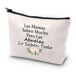 JYTAPP Abuela Gifts in Spanish Cosmetic Bag Regalos para Abuela Spanish Grandma Gift Las Abuelas Lo Saben Todo Zipper Pouch