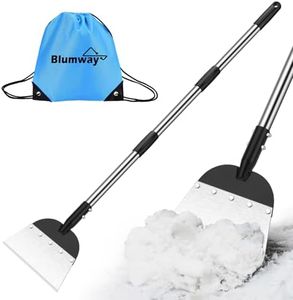 Blumway Flat Shovel,Snow Shovel, Ice Scraper, 67” Multifunctional Cleaning Shovel, Ice Removal Tool for Road/Yard Outdoor Garden Cleaning Scraper, Weed Remover for Lawn Edging, Driveway Weeding Tool