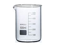 Rocwing Boro 3.3 Glass Graduated Measuring Beaker for Lab or Kitchen (500ml)