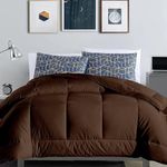 MammaYo Razzai Down Alternative Soft Quilted 300 GSM All Weather Comforter (90" x 100" Inches/228cm x 254cm) - Double Bed Comforters|Chocolate Brown