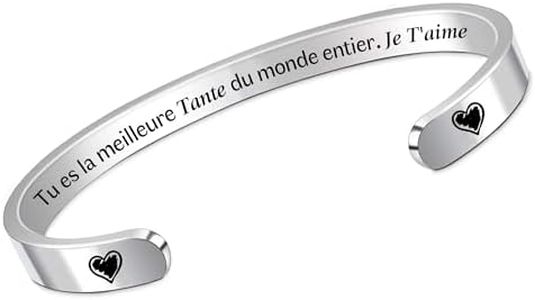 HZBLAZ Tante Manchette Bracelets Fête Des Mères Cadeau Coeur Bijoux Meilleure Tante Du Monde Cadeau D'Anniversaire Merci Retraite Apprécier Souvenirs Noël Action de Grâce Femmes Bijoux
