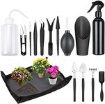 Succulent Tools Set,Mini Gardening Tools Set 16Pcs Bonsai Tree Kit Succulent Plants Tools for Indoor Outdoor Miniature Fairy Garden Plant Care