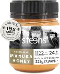 Steens Manuka Honey - MGO 1122+ - Pure & Raw 100% Certified UMF 24+ Manuka Honey - Bottled and Sealed in New Zealand - 225g