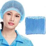 Modern Safety Solution 21" Cap Stretchable Disposable Non-Woven Unisex Bouffant Caps better fit for women's for use in Surgical, Restaurants, Cooking & Home Use, Free Size100 Pieces (Blue)