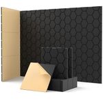 Soundsbay Sound Proofing Panels, Self-Adhesive Acoustic Wall Panels 12 Pack High Density Honeycomb Acoustic Panels for Recording Studios, Office, Live Streaming Decorative 30x30x0.9cm