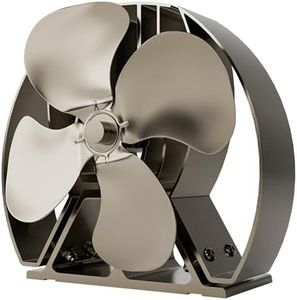 Viking Air Stove Fan and Stove Top Fan with Twin Fragrance Dispenser - Revolutionary 4-Blade Air Freshener & Aroma Diffuser for Homes, Enhanced with Heat-Driven Circulation Technology (Brushed Bronze)