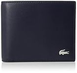 Lacoste Mens Fitzgerald Small Billfold Wallet Wallet, Peacoat Blue, One Size