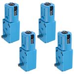 DORHEA 4Pcs Metal Gear Motor Tt Dc 3V-6V Gear Motor Ratio 1:90 All Metal Speed Reducer Gear Box Motor Single Axis Motor For Robot Smart Car Diy Rc Toys Electric Motor Gearbox Blue