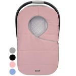 liuliuby Winter Carseat Cover for Baby Carseat | Doona Car Seat Cover Baby Winter | Warm Baby Car Seat Cover | Carseat Covers Baby Girl | Infant Car Seat Cover Winter Baby Essentials (Pink)