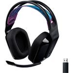 Logitech G G535 LIGHTSPEED Wireless Gaming Headset - Lightweight on-ear headphones, flip to mute mic, stereo, compatible with PC, PS4, PS5, USB rechargeable - Black