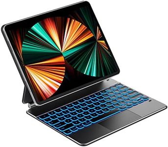typecase Keyboard Case for iPad Air 13(M3 2025 / M2 2024) and iPad Pro 12.9(6th, 5th, 4th, 3rd Gen),Magic Keyboard for iPad Pro 12.9,Keyboard Case with Multi-Touch Trackpad, 11 Colors Backlight, Black