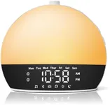 Risop Wake Up Light Sunrise Alarm Clock for Heavy Sleepers, All-in-One Smart Bedside Device with Bluetooth Speaker, FM Radio, Dual Alarm & Sleep Aid Night Light, Best Gift for Adults & Kids.